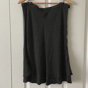 Neiman Marcus Black Polk Dots 100% Silk Skirt 10